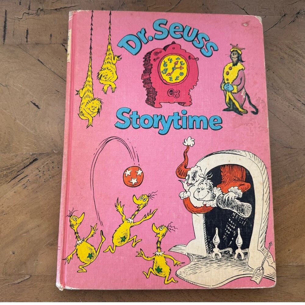 Vintage 1974 Dr. Suess Storytime Pink Cover Hardcover Book